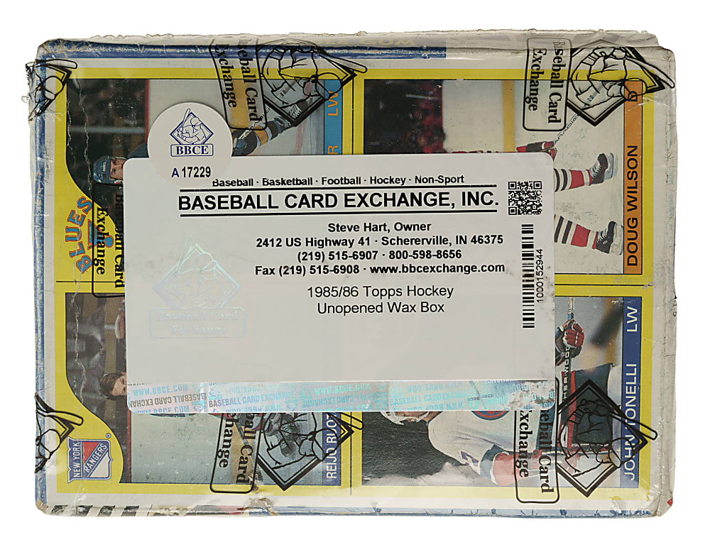 1985-1986 Topps Hockey Unopened Wax Box (36 Packs) - BBCE - Mario Lemieux Rookie Year