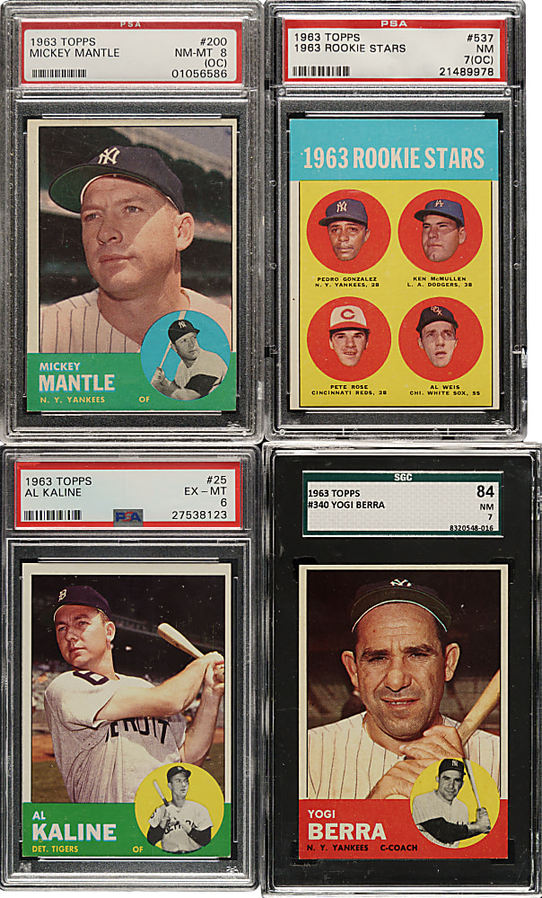 1963 Topps Complete Set (576) Including 41 PSA- and BVG-Graded Cards and Six Variations