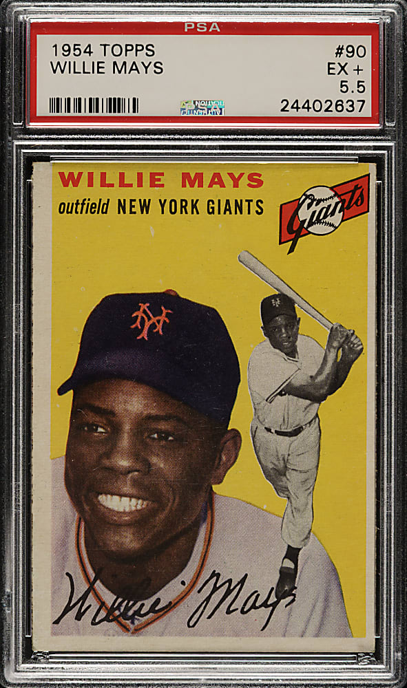 1954 Topps #90 Willie Mays PSA EX+ 5.5