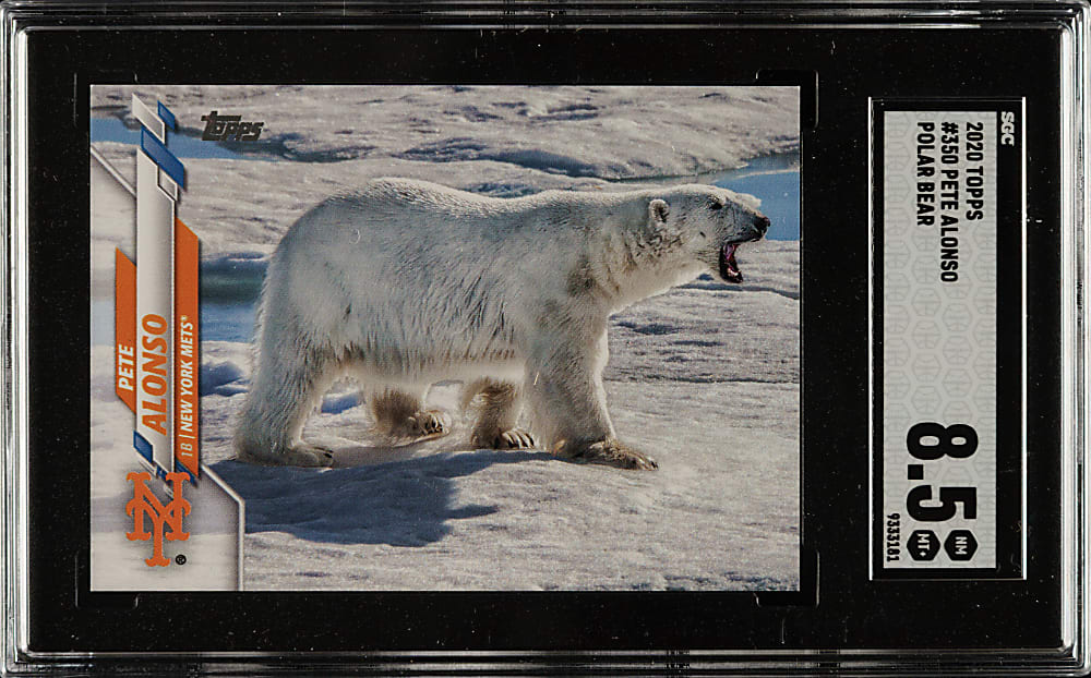 2020 Topps #350 Pete Alonso Polar Bear SSP SGC NM/MT+ 8.5