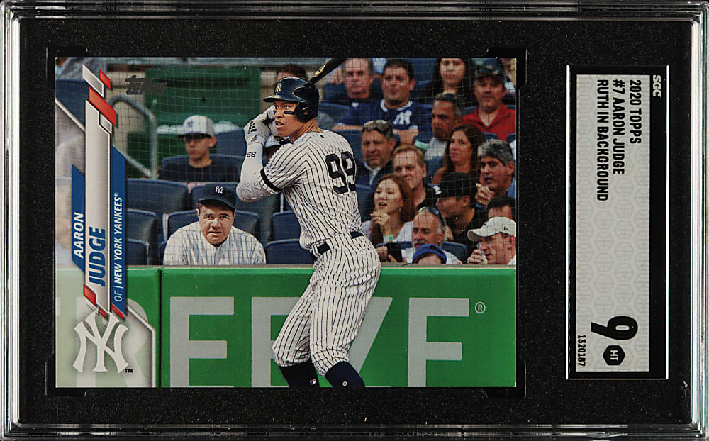 2020 Topps #7 Aaron Judge Ruth in Background SSP SGC MINT 9