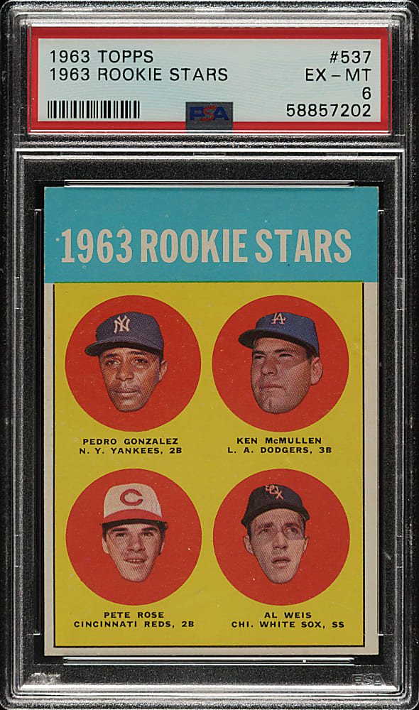 1963 Topps #537 Pete Rose Rookie PSA EX-MT 6