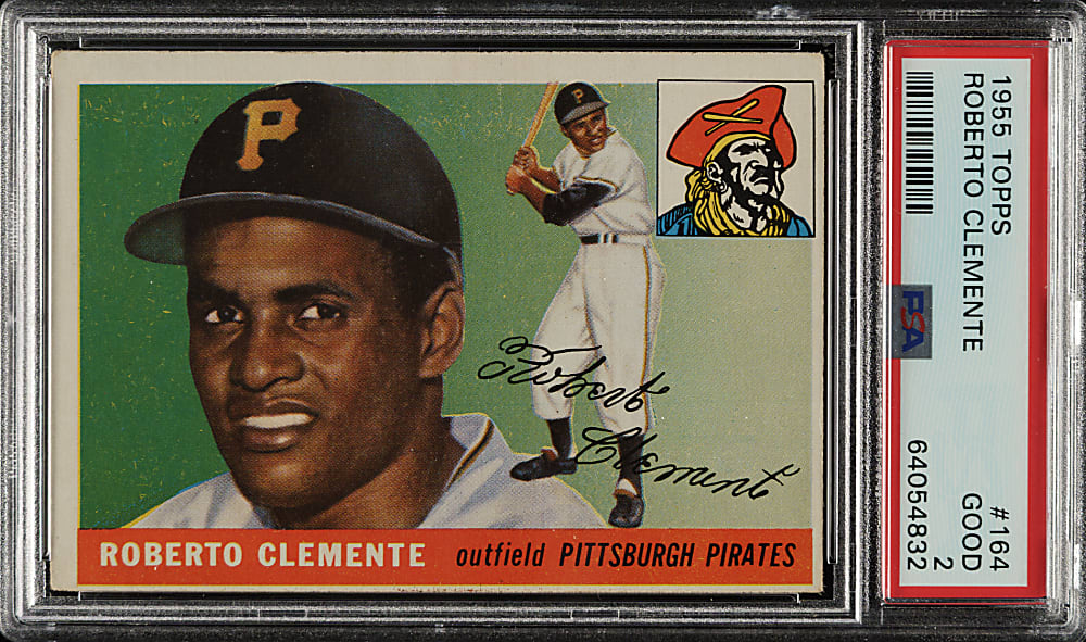 1955 Topps #164 Roberto Clemente Rookie PSA GOOD 2