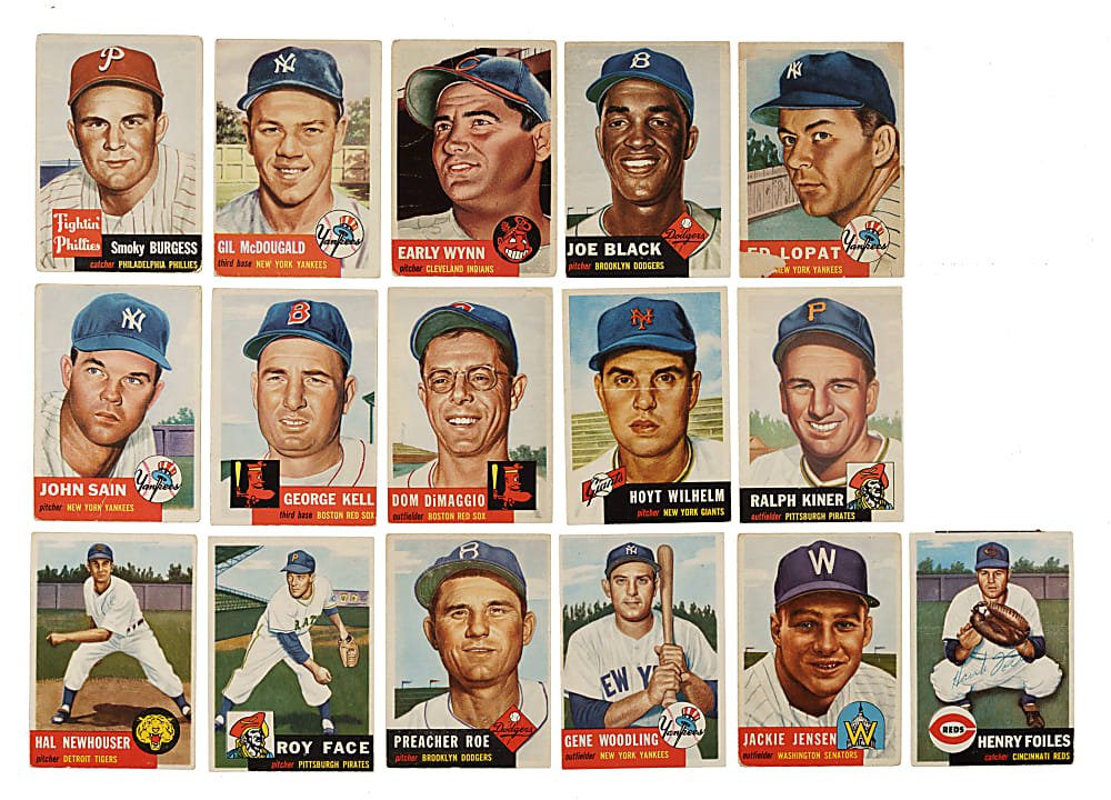 1953 Topps Near-Complete Set (262/274) Including 40 PSA-Graded Cards