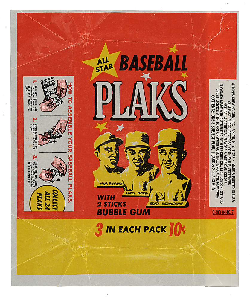 1968 Topps Plaks Wrapper