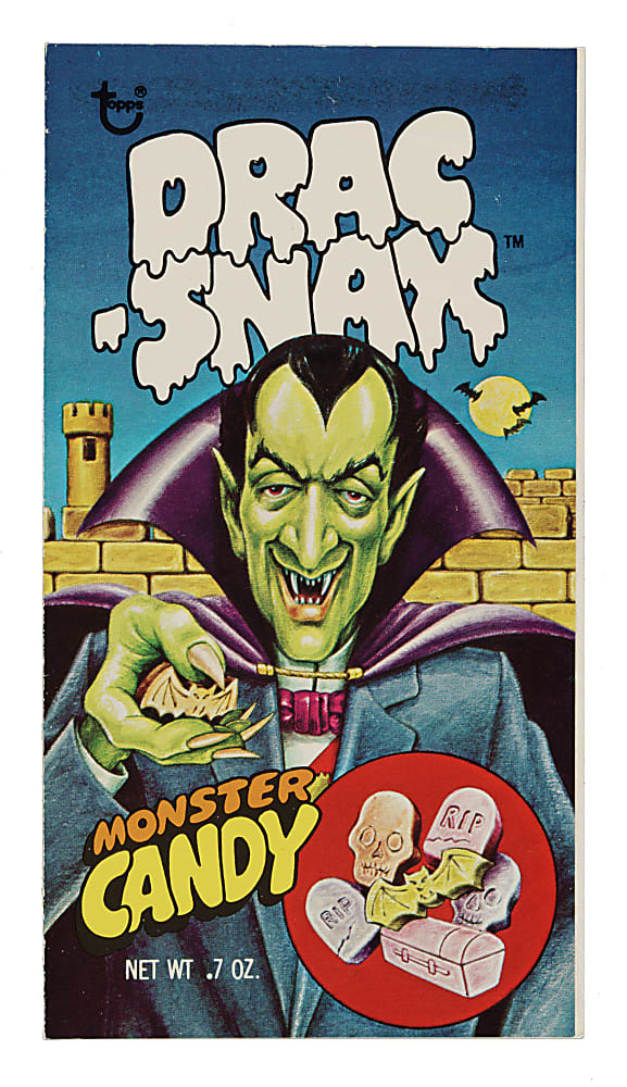 Circa 1970s Topps "Drac-Snax" Monster Candy Prototype Wrapper