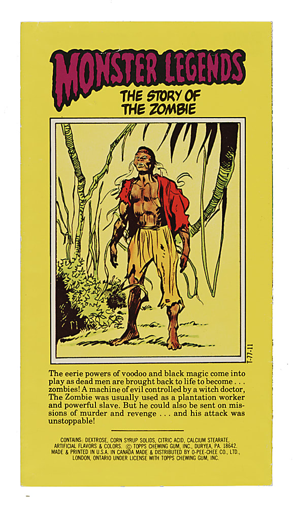 Circa 1970s Topps "Drac-Snax" Monster Candy Prototype Wrapper