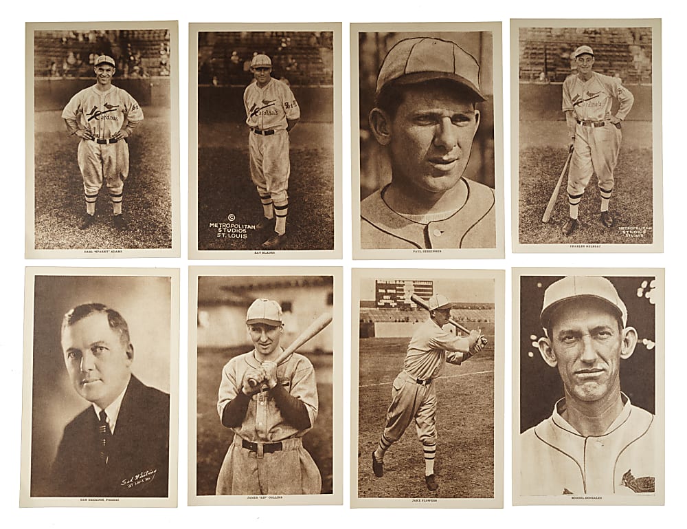 1931 Metropolitan Studio St. Louis Cardinals Complete Set (30) Including Dizzy Dean Rookie PSA EX 5 with Original Mailing Envelope