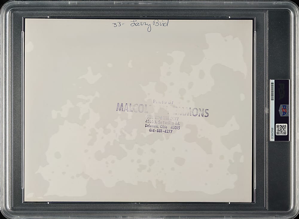 Circa 1980s Larry Bird Original Malcolm Emmons Photograph PSA/DNA Type I