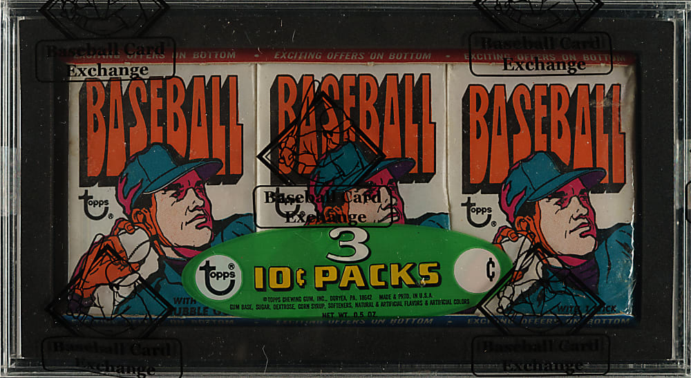 Extremely Rare 1972 Topps Unopened Wax Pack Tray - BBCE