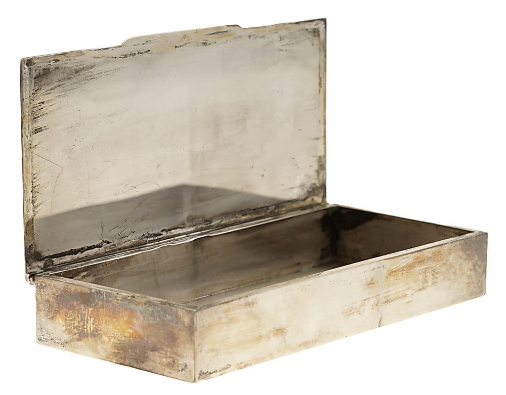 1935 Gabby Hartnett National League Most Valuable Player Sterling-Silver Cigar Box- Direct Family Provenance