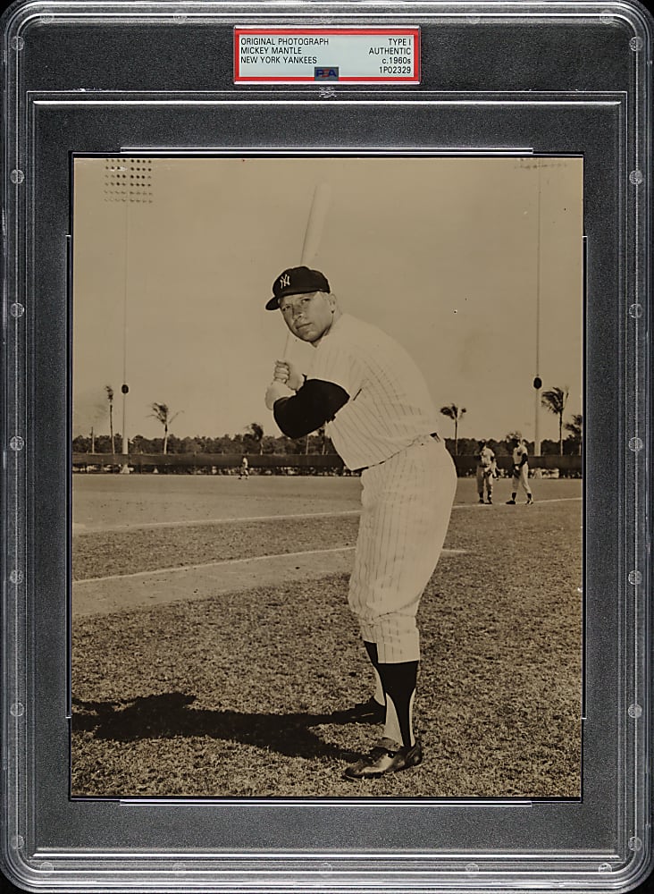Circa 1960s Mickey Mantle Original New York Yankees Photograph PSA/DNA Type I