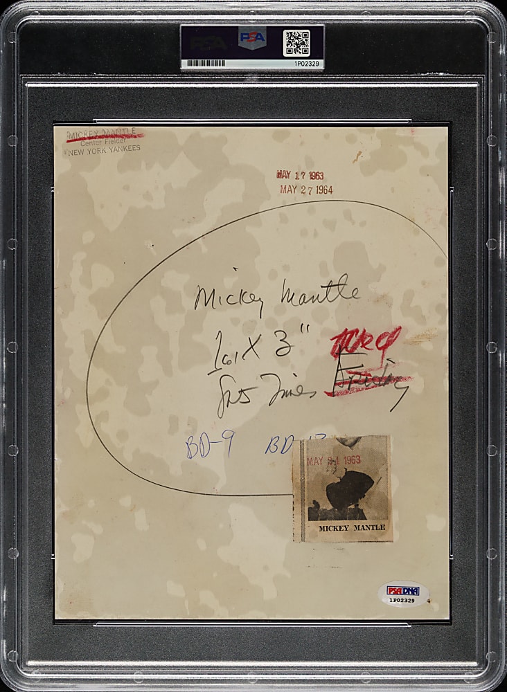 Circa 1960s Mickey Mantle Original New York Yankees Photograph PSA/DNA Type I