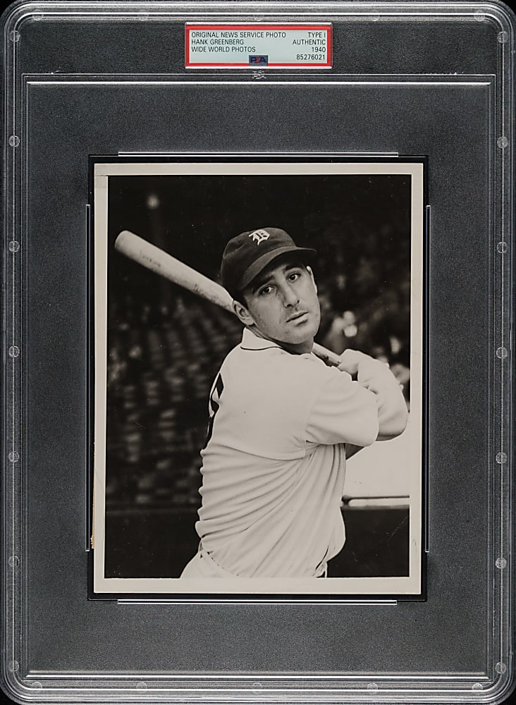 1940 Hank Greenberg Original Wide World Photos News Service Photograph PSA/DNA Type I