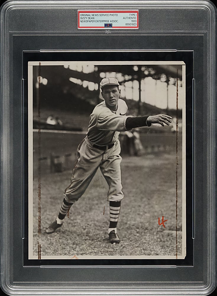 1933 Dizzy Dean Original Newspaper Enterprise Association Photograph PSA/DNA Type I