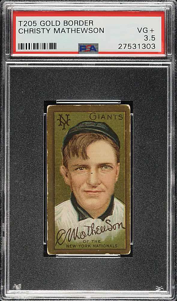 1911 T205 Gold Border Christy Mathewson PSA VG+ 3.5