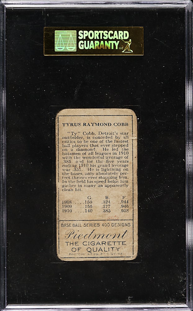 1911 T205 Gold Border Ty Cobb SGC POOR 10