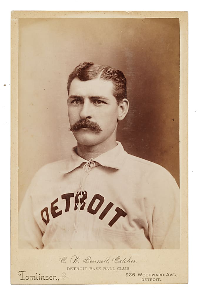 1886 Detroit Wolverines Tomlinson Cabinet Charlie Bennett (Ex-Larry Twitchell Estate)