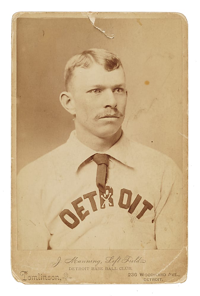 1886 Detroit Wolverines Tomlinson Cabinet Jim Manning