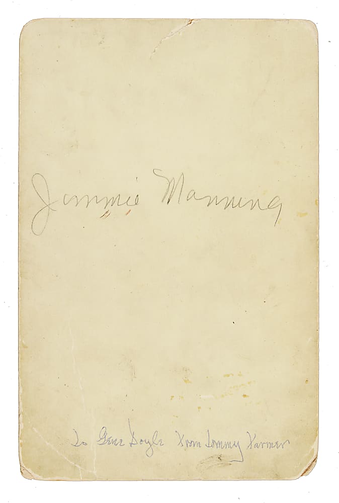 1886 Detroit Wolverines Tomlinson Cabinet Jim Manning