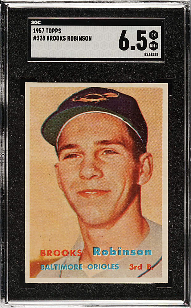 1957 Topps #328 Brooks Robinson Rookie SGC EX/NM+ 6.5