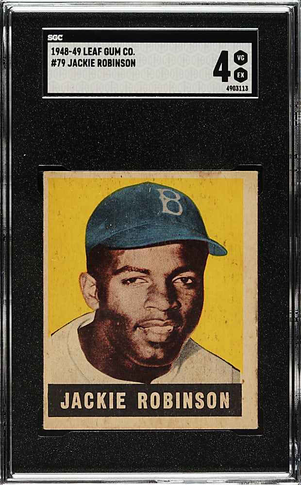 1948-1949 Leaf #79 Jackie Robinson Rookie SGC VG/EX 4