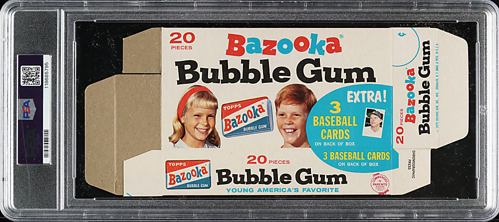 1965 Bazooka Complete Box with Frank Robinson and Sandy Koufax PSA EX 5