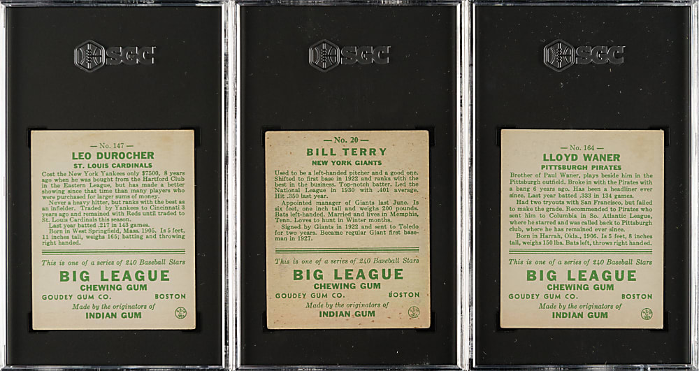 1933 R319 Goudey Partial Set (145/240)