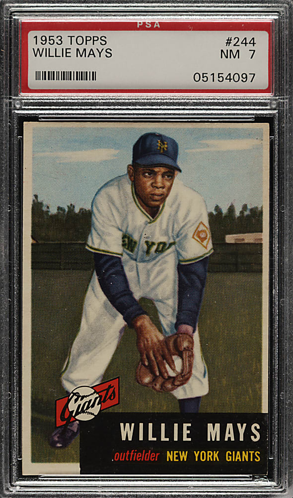 1953 Topps #244 Willie Mays PSA NM 7