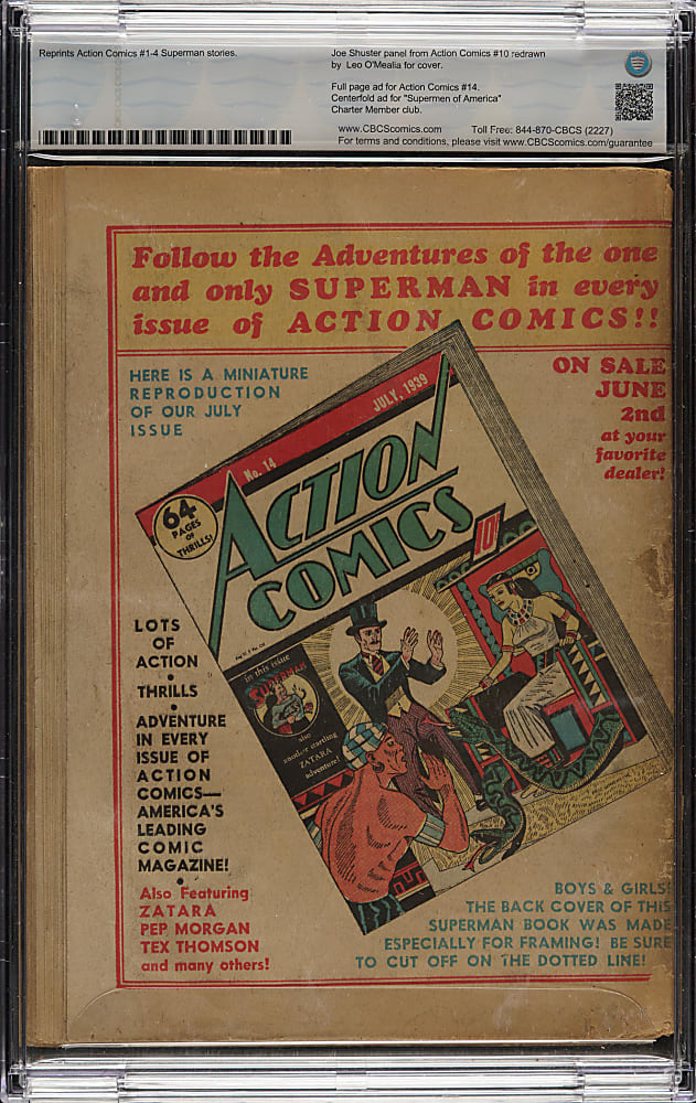 1939 D. C. Comics "Superman #1" CBCS 0.5