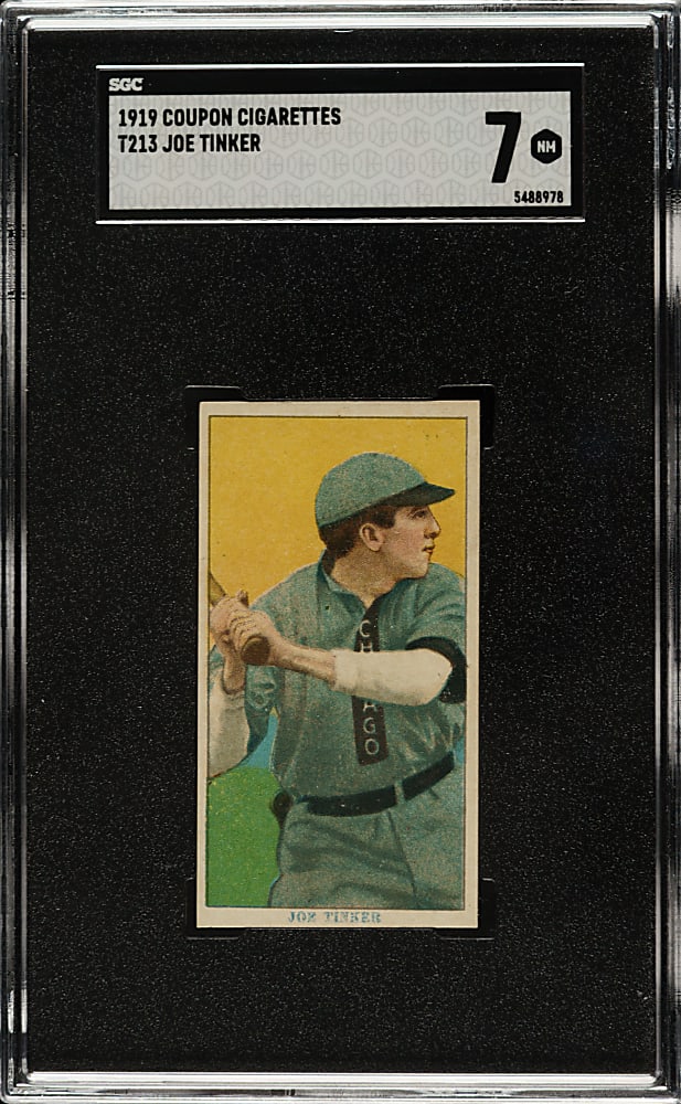 1919 T213 Coupon Cigarettes (Type 3) Joe Tinker SGC NM 7 - 1 of 1 - Highest Graded!