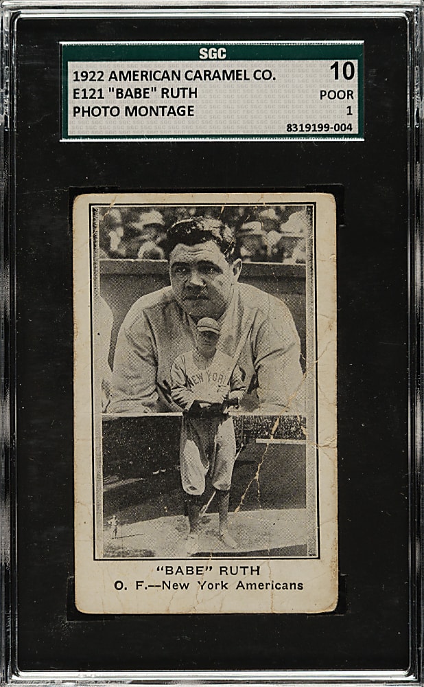 1922 E121 American Caramel (Series of 120) "Babe" Ruth (Photo Montage) SGC POOR 10