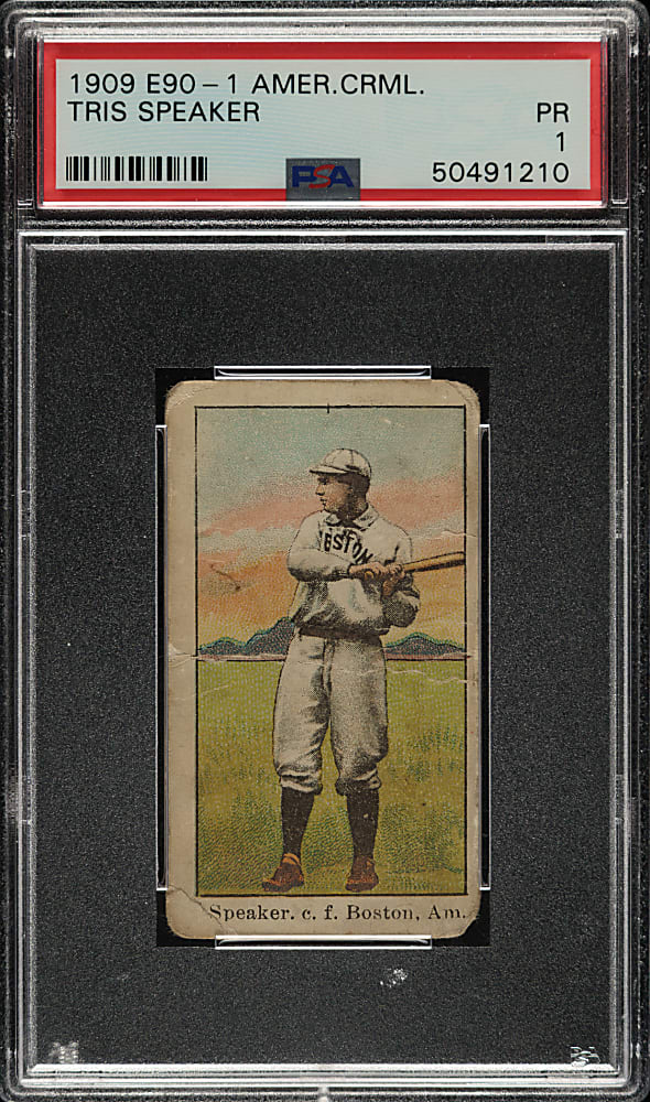 1909-1911 E90-1 American Caramel Tris Speaker PSA POOR 1