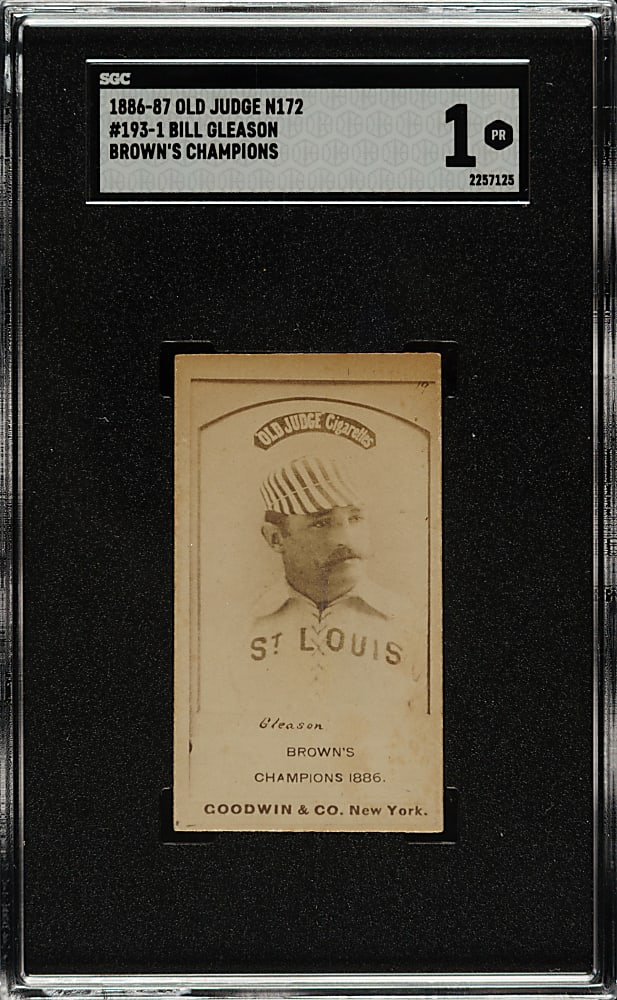 1887 N172 Old Judge Bill Gleason Brown's Champions SGC POOR 1