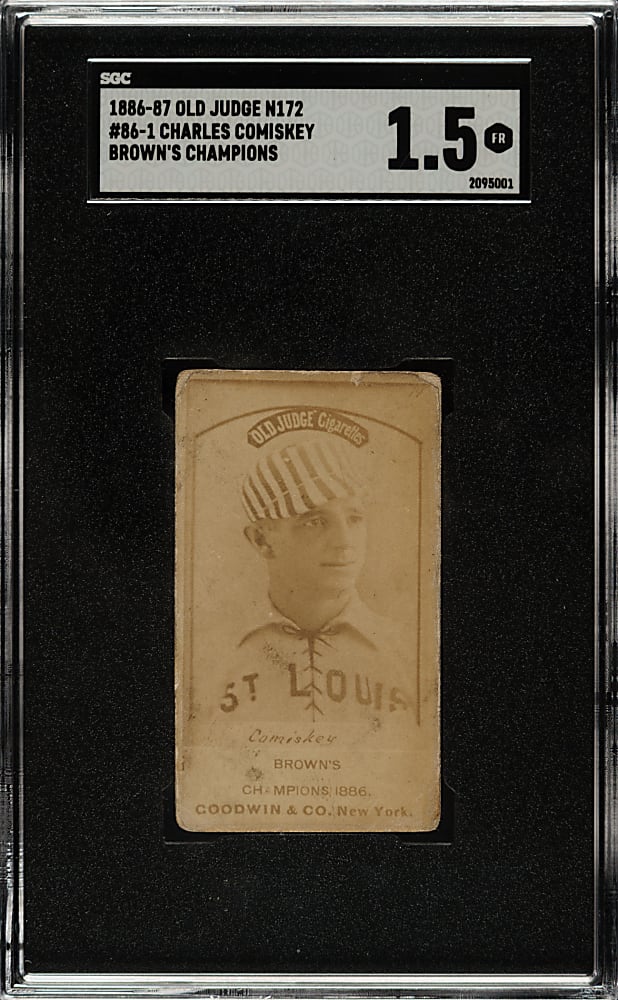 1887 N172 Old Judge Charles Comiskey Brown's Champions SGC FAIR 1.5