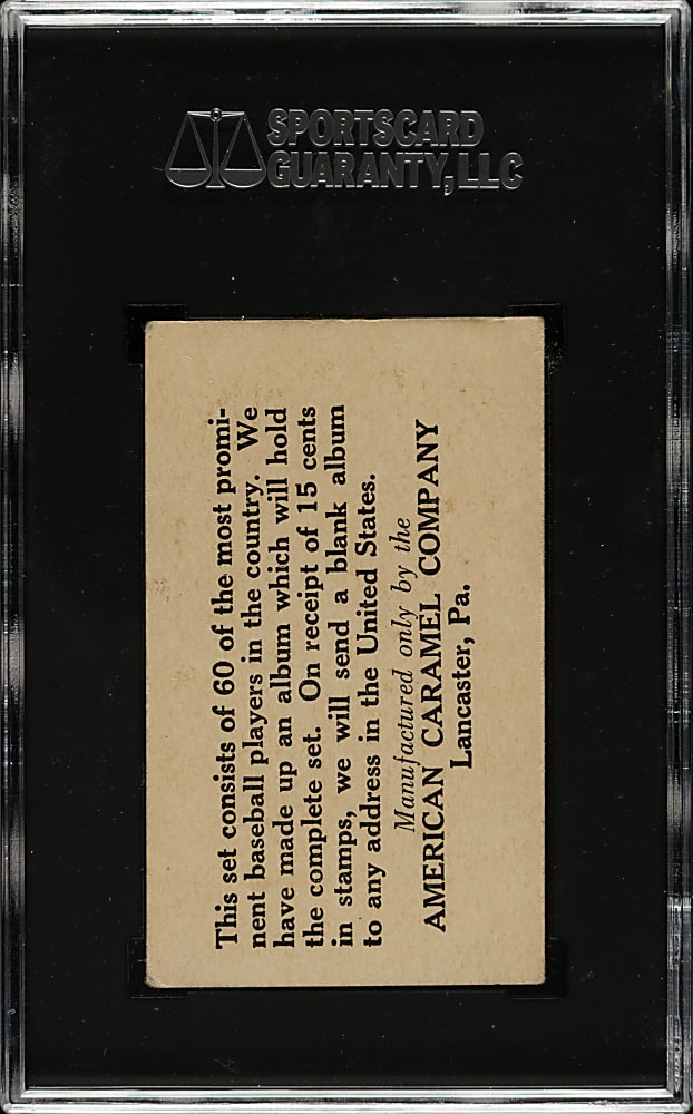 1927 E126 American Caramel "Series of 60" #28 Walter Johnson SGC VG/EX 4