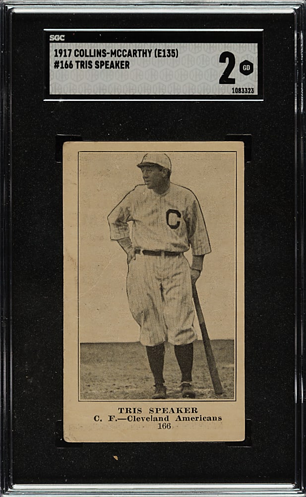 1917 E135 Collins-McCarthy #166 Tris Speaker SGC GOOD 2