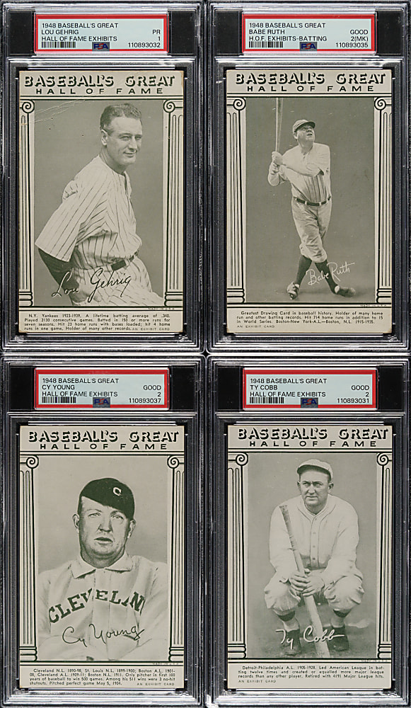 1948 W464 Baseball's Great Hall of Fame Exhibits Near-Complete Set (27/33)