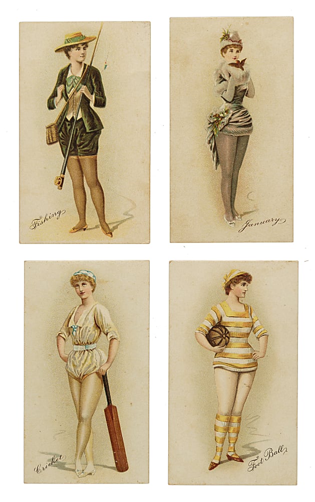 Circa 1888 N285 Buchner & Co. "Morning Glory Maidens" Partial Set (32/51) Plus Seven N286 "Musical Instruments Girls"