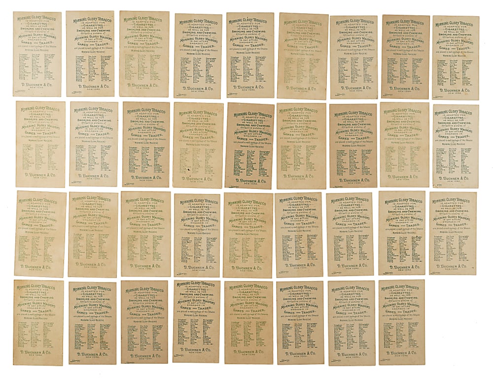 Circa 1888 N285 Buchner & Co. "Morning Glory Maidens" Partial Set (32/51) Plus Seven N286 "Musical Instruments Girls"