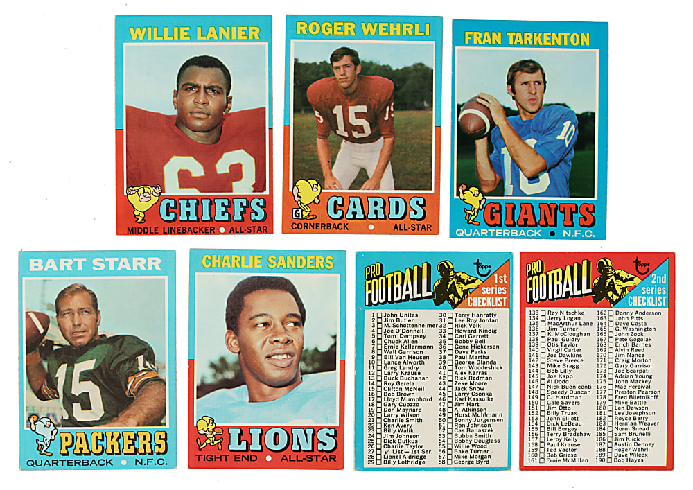 1971 Topps Football Complete Set (263)