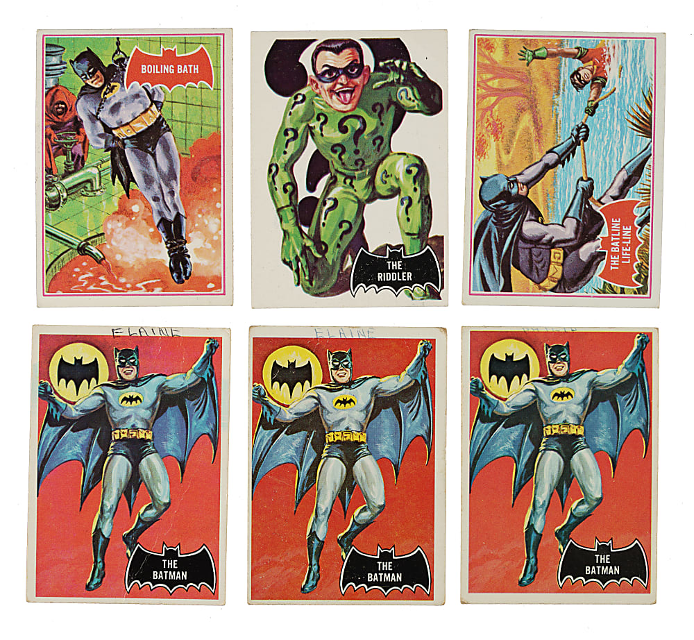 1966 Topps "Batman" Complete and Near-Complete Set Collection (7 Sets, 334 Cards) Plus 155 Duplicates