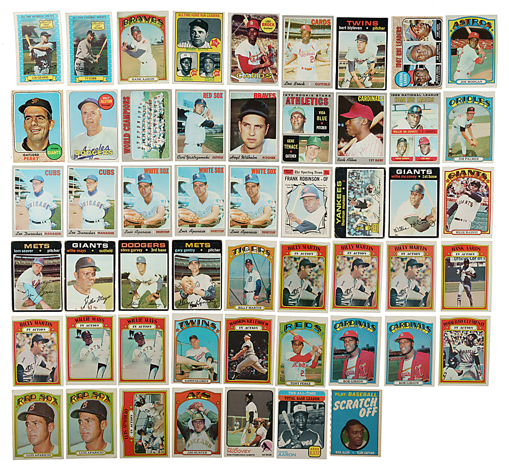 1968 to 1973 Topps Shoebox Collection (593) Including 52 Hall of Famers