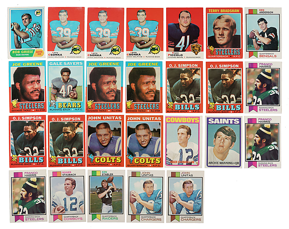 1968 to 1973 Topps Football Shoebox Collection (4,075) Including 748 Hall of Famers