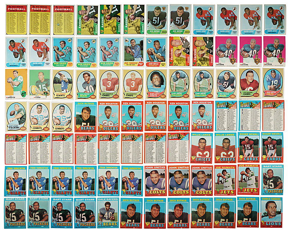 1968 to 1973 Topps Football Shoebox Collection (4,075) Including 748 Hall of Famers