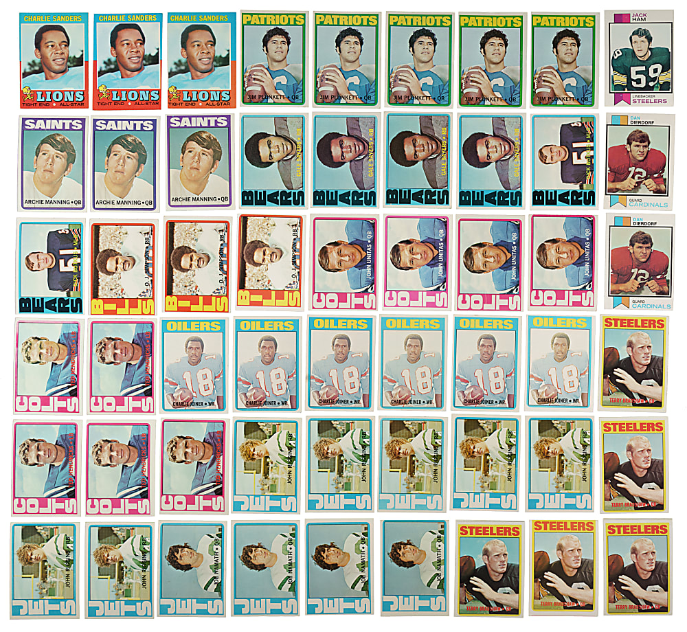 1968 to 1973 Topps Football Shoebox Collection (4,075) Including 748 Hall of Famers