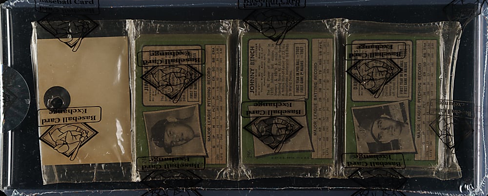 1971 Topps Second Series Unopened Rack Pack - Wilhelm and Schoendienst on Top / Bench and Kaat on Back - BBCE