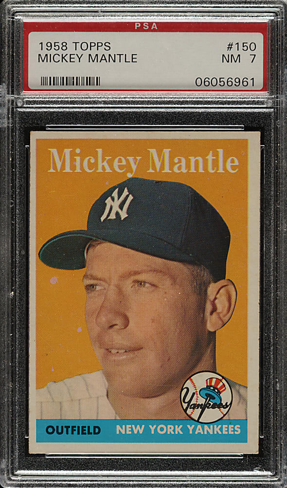 1958 Topps #150 Mickey Mantle PSA NM 7
