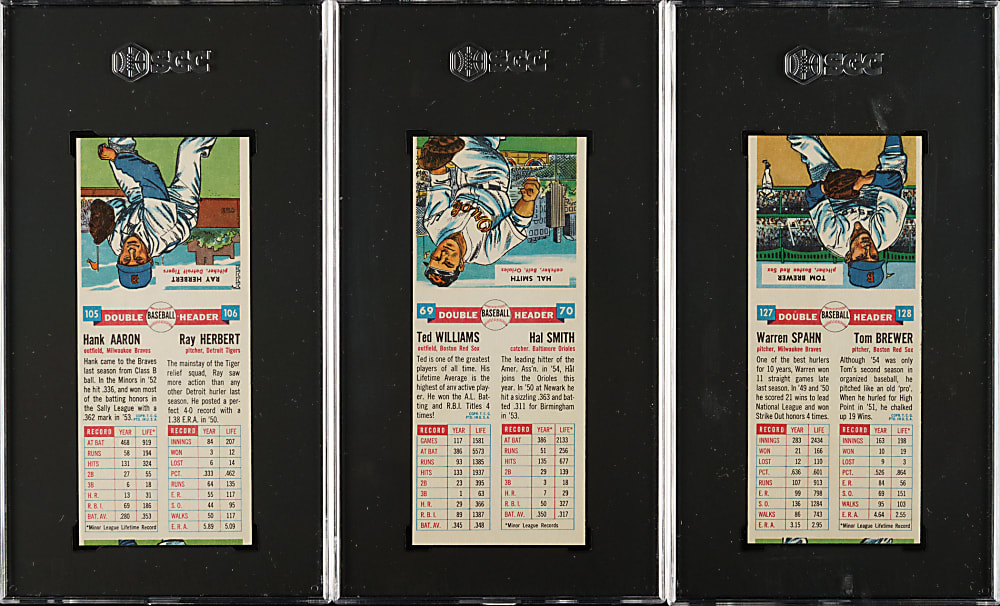 High-Grade 1955 Topps Doubleheaders Complete Unperforated Proof Set (66) Including 19 SGC-Graded Cards