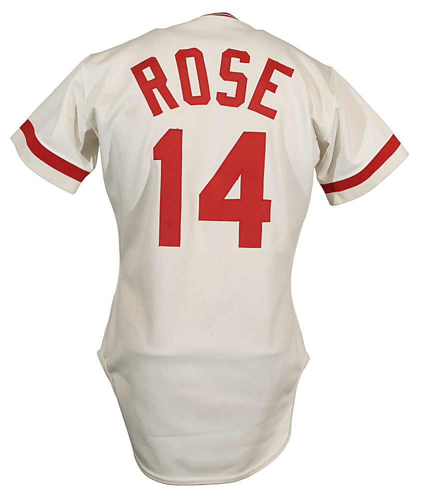 1984 Pete Rose Cincinnati Reds Signed Game-Used Home Jersey MEARS A9.5